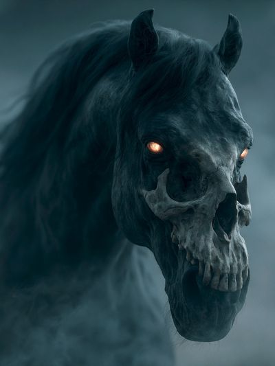 Ghost Horse Skull Poster. poster