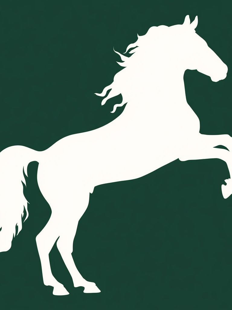 Rearing Horse Silhouette Print. poster detail