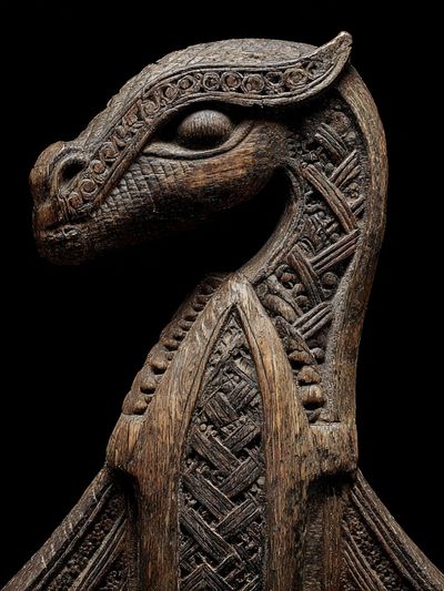 Carved Wooden Horse Sculpture Print. poster