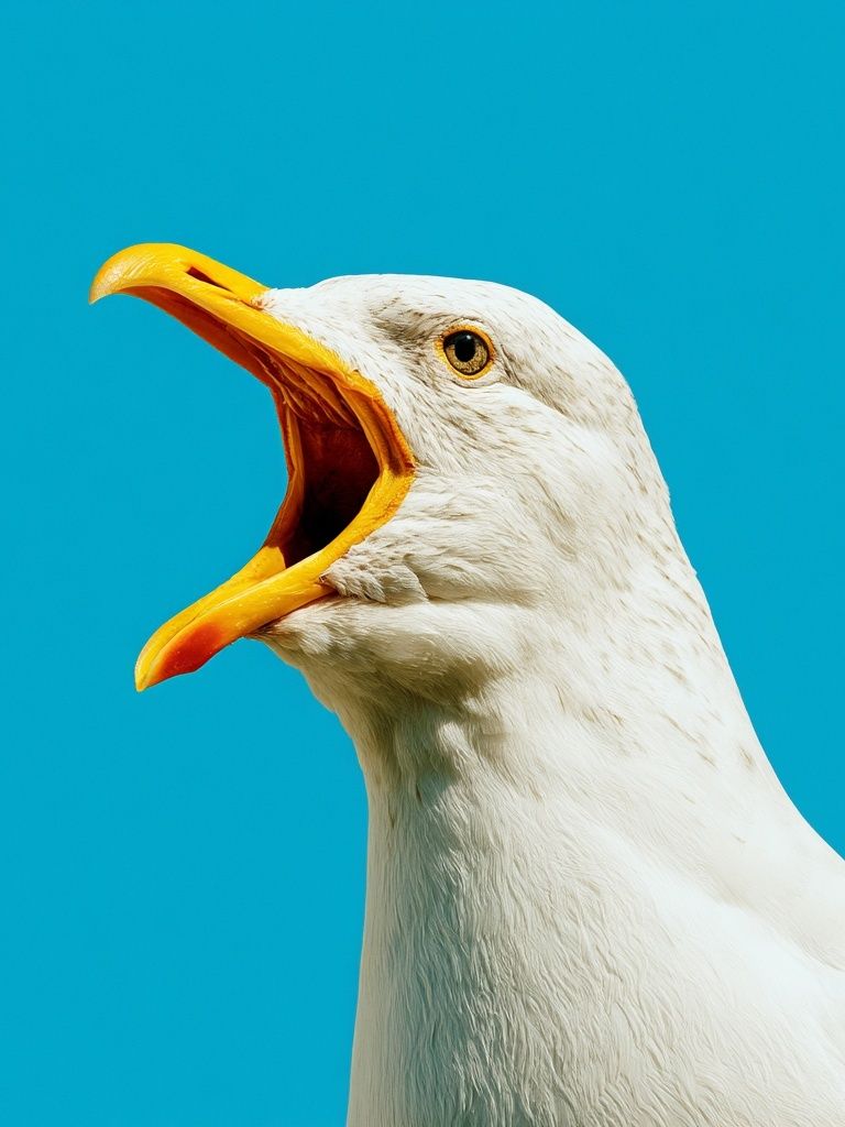 Seagull Portrait Photography Poster. poster detail