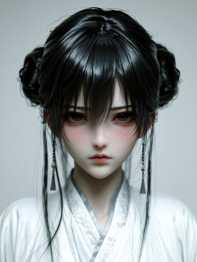 Gothic Anime Portrait Print. poster