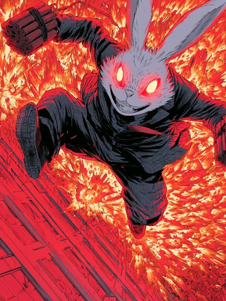 Explosive Rabbit Manga Poster. poster detail