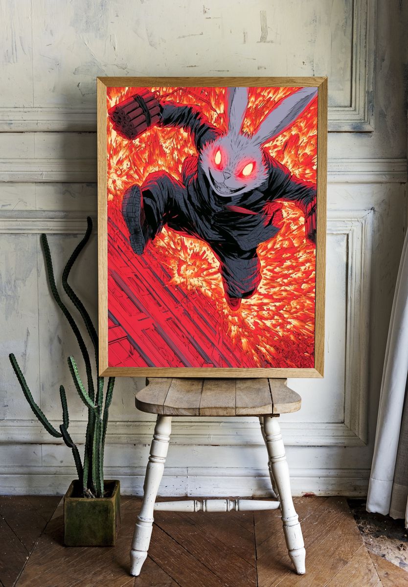 Explosive Rabbit Manga Poster. — room view 1