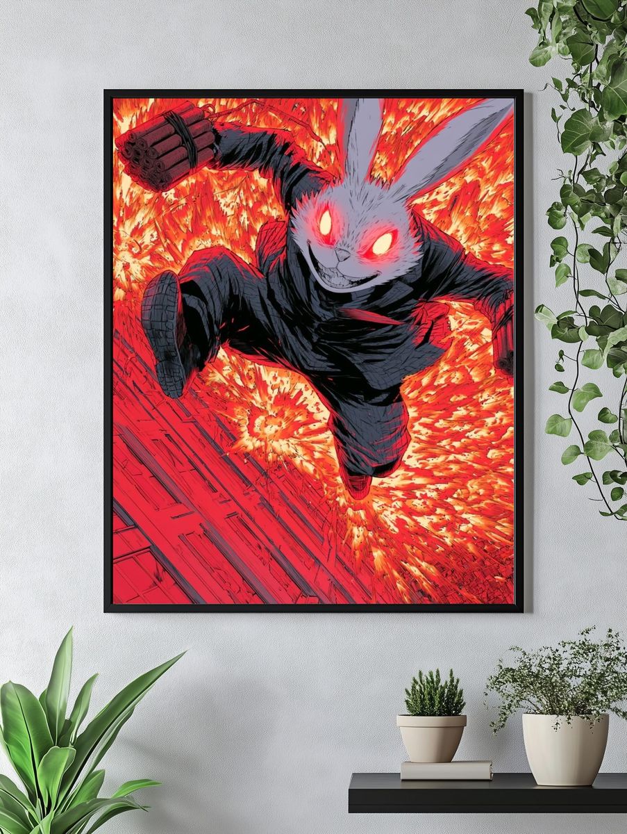 Explosive Rabbit Manga Poster. — room view 4