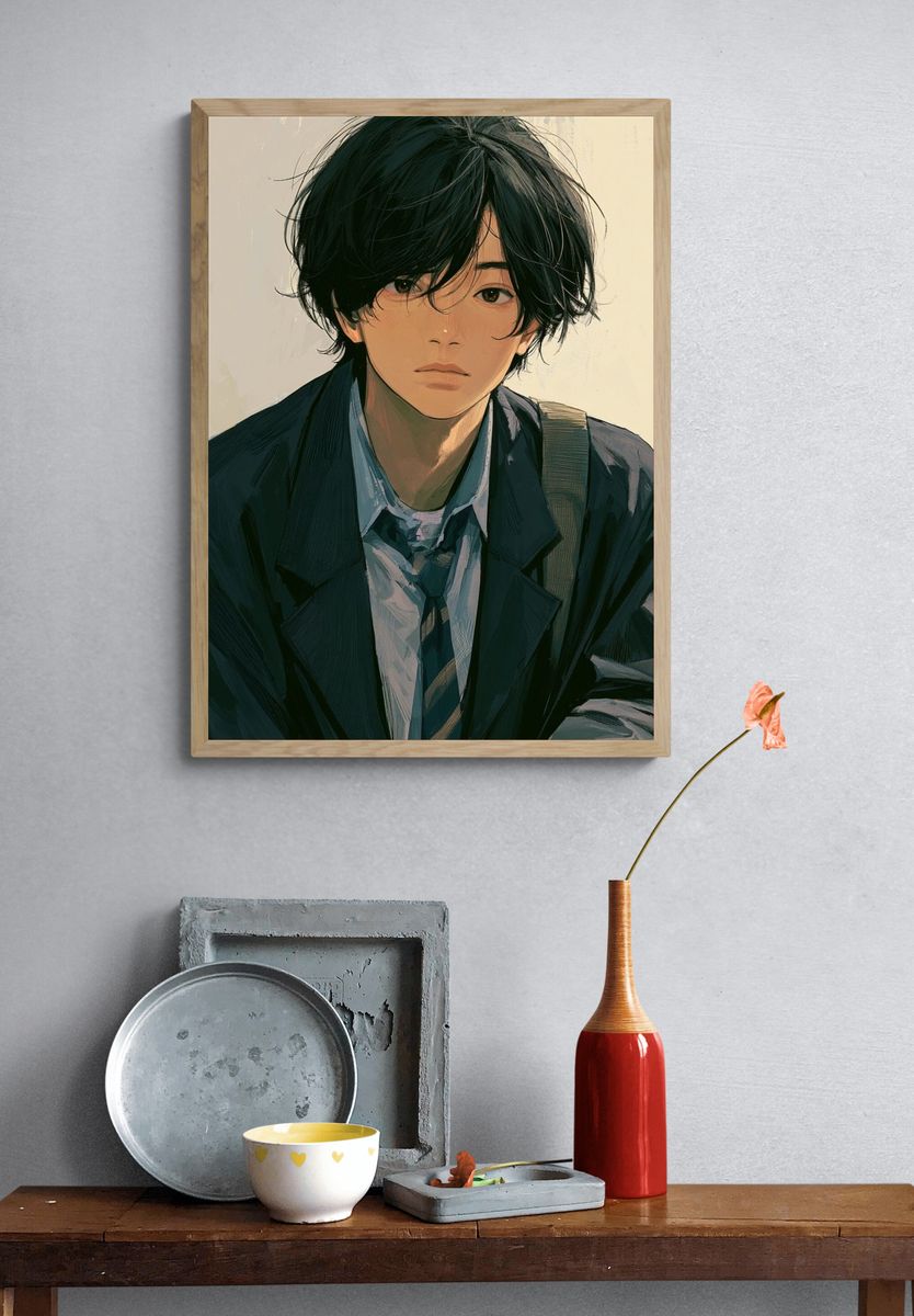 Anime Portrait Illustration Poster. — room view 3