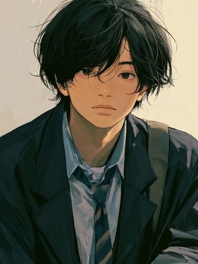 Anime Portrait Illustration Poster.
