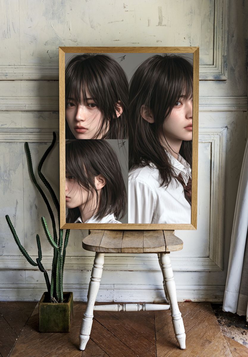 Anime Girl Portrait Poster. — room view 1