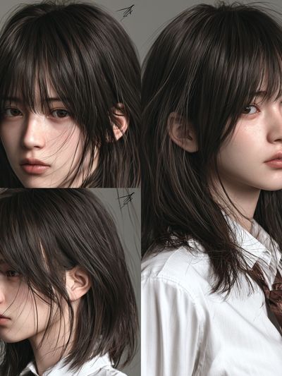 Anime Girl Portrait Poster. poster