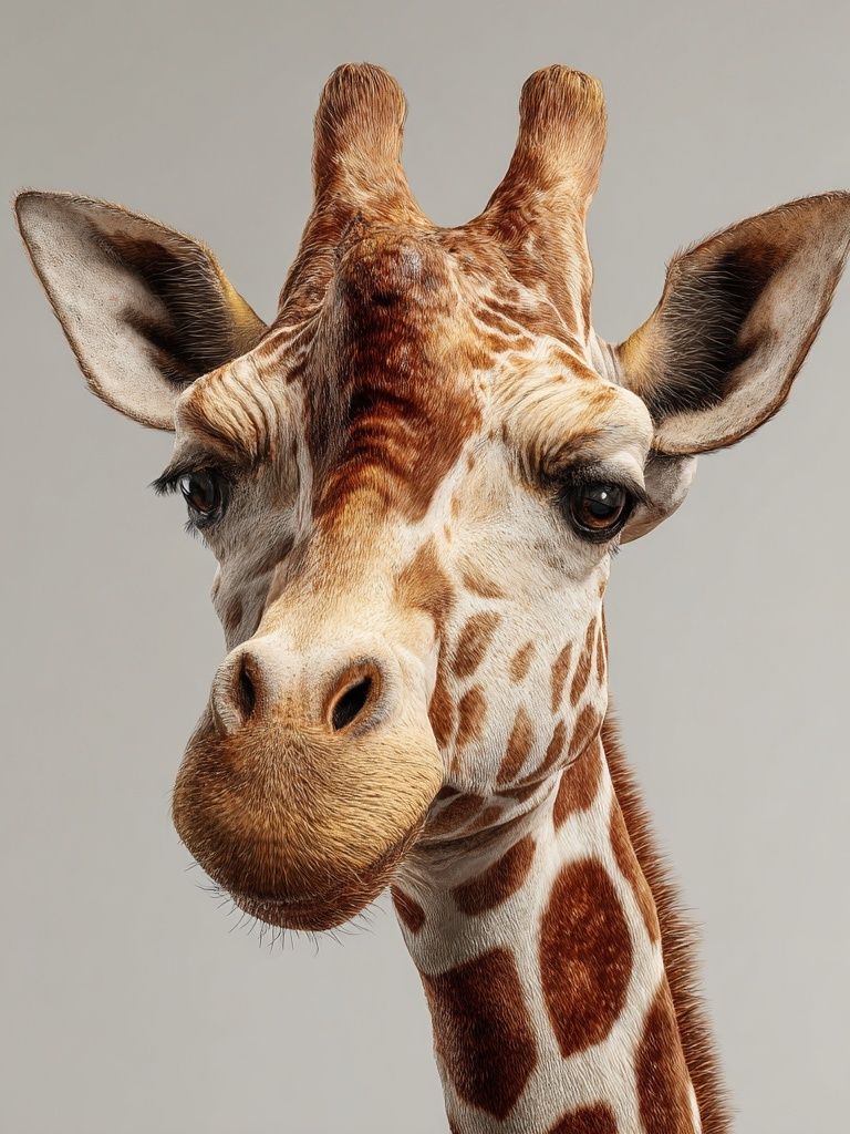 Giraffe Portrait Photography Poster. poster detail