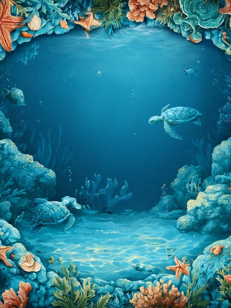 Underwater Coral Reef Poster. poster detail