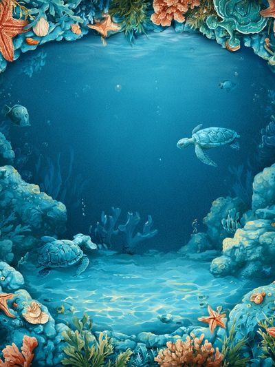 Underwater Coral Reef Poster. poster