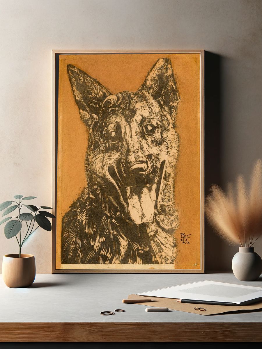 Cees, portret van een hond. — room view 2