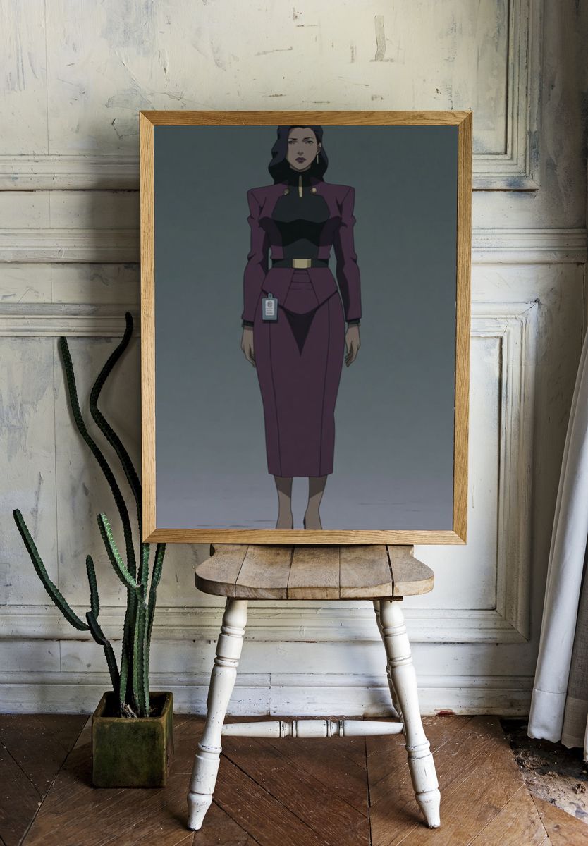 Anime Woman in Purple Suit Poster. — room view 1