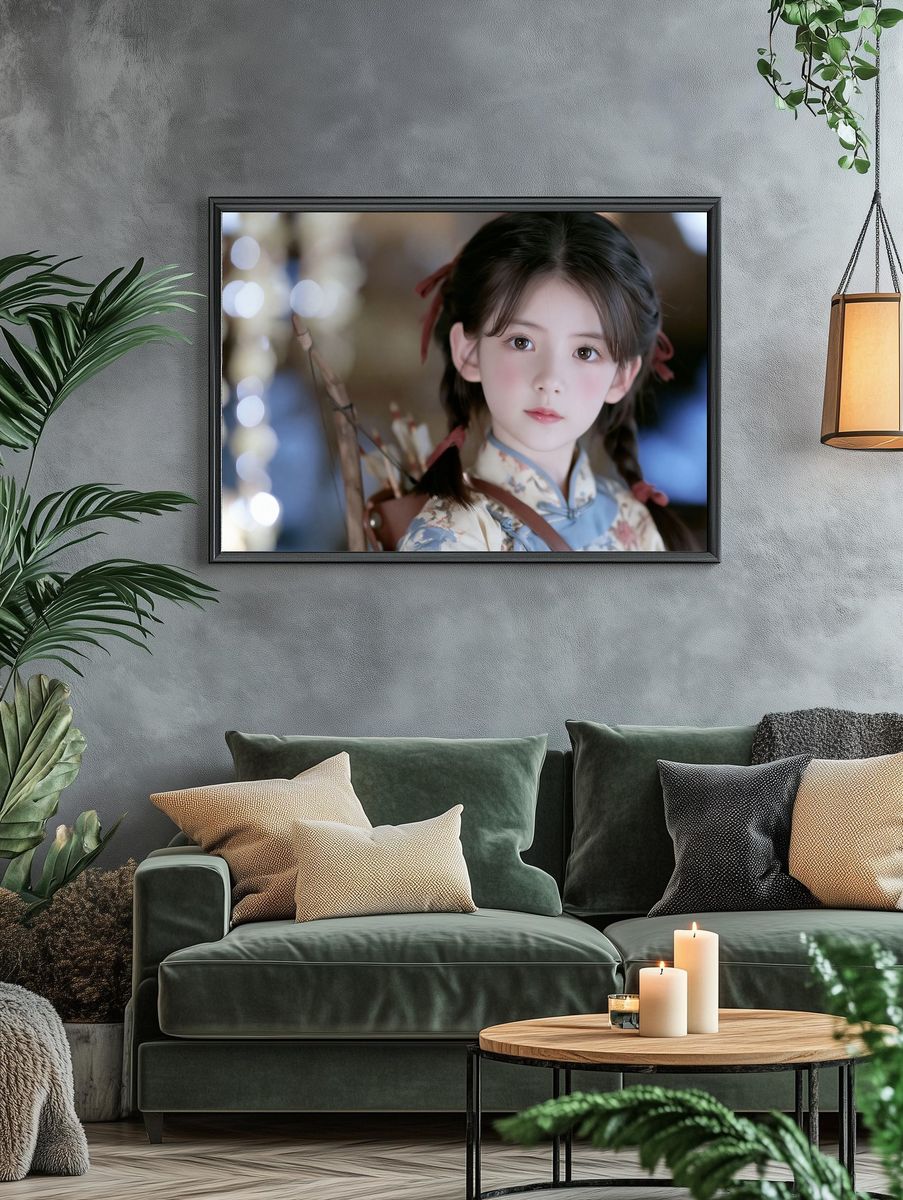 Anime Girl Portrait Print. — room view 4