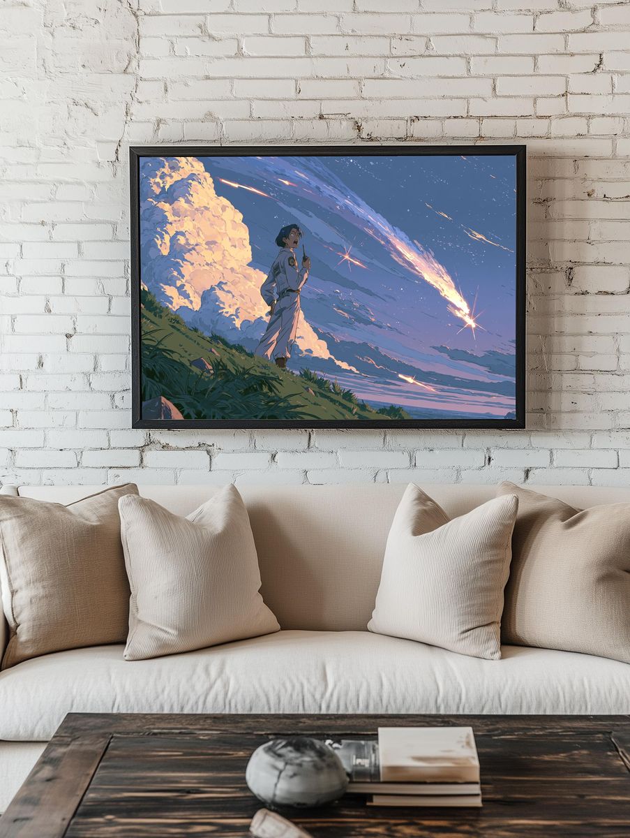 Meteor Sky Anime Poster. — room view 1
