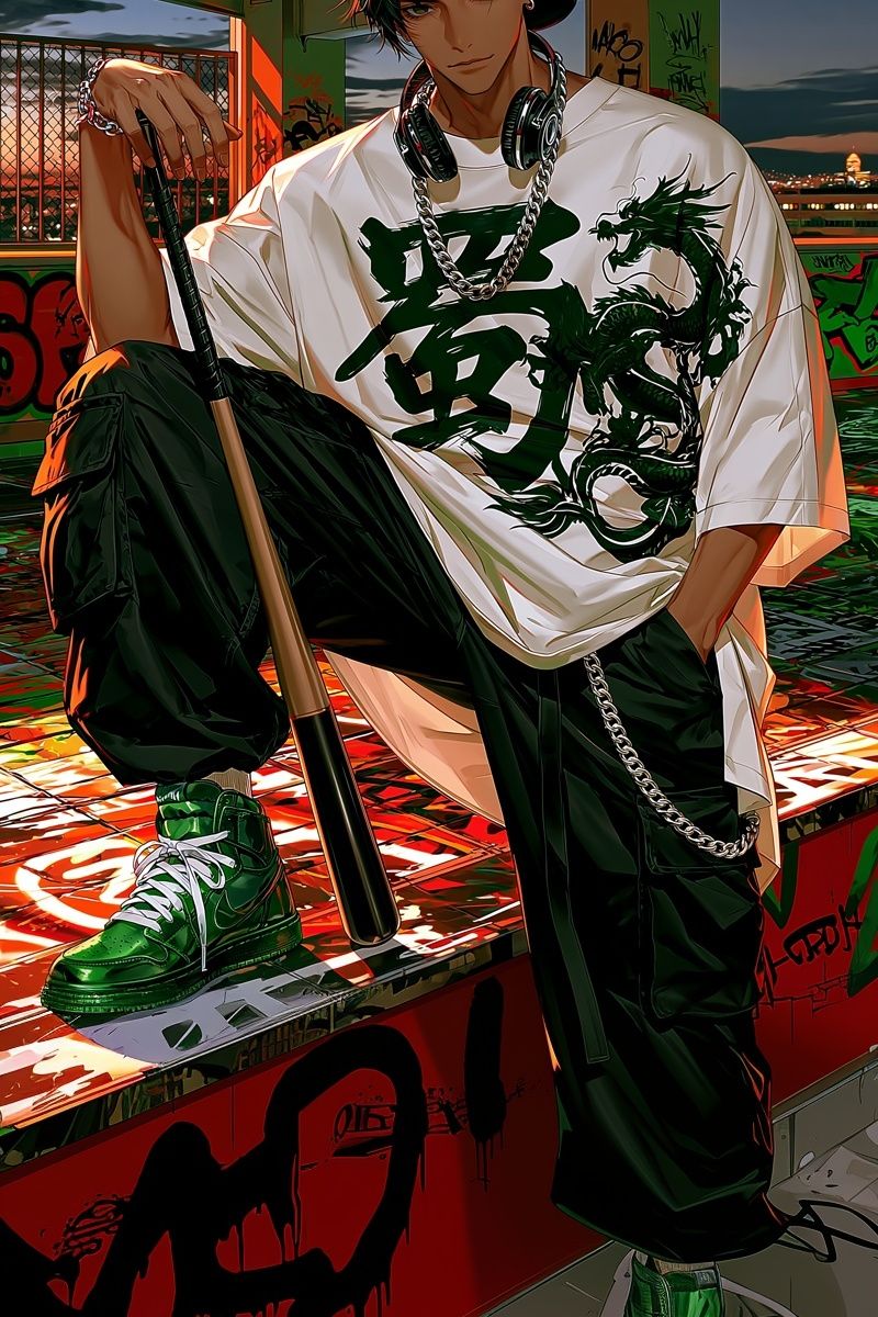 Urban Anime Streetwear Poster. poster detail