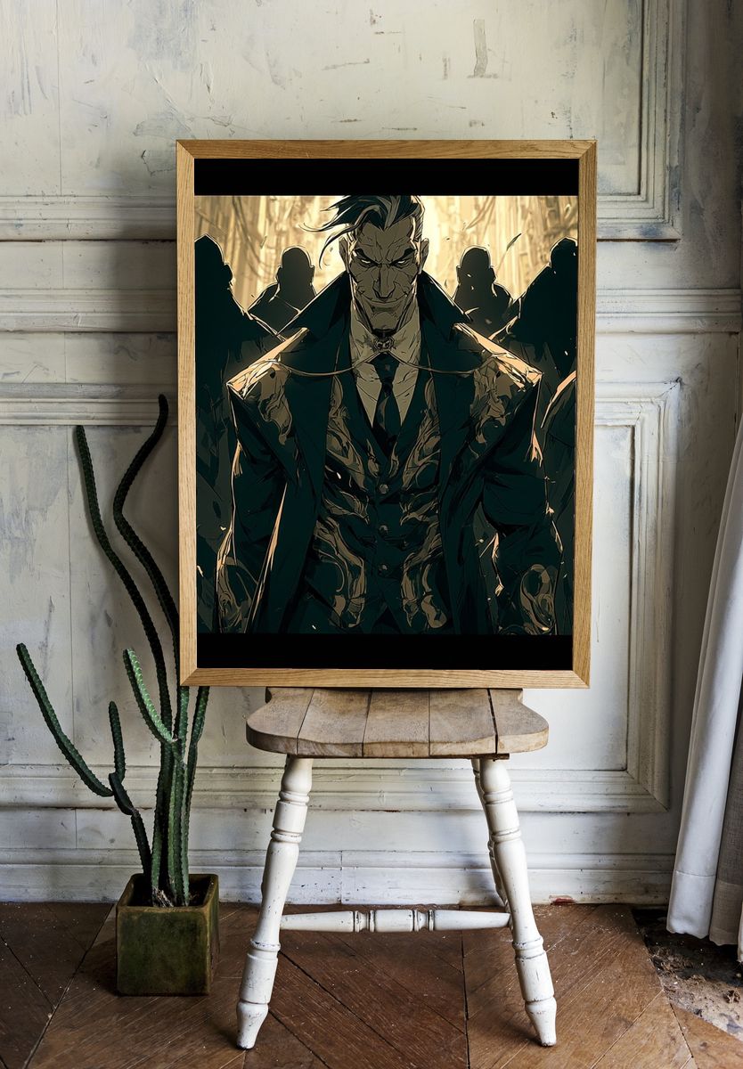 Noir Gangster Anime Poster. — room view 1