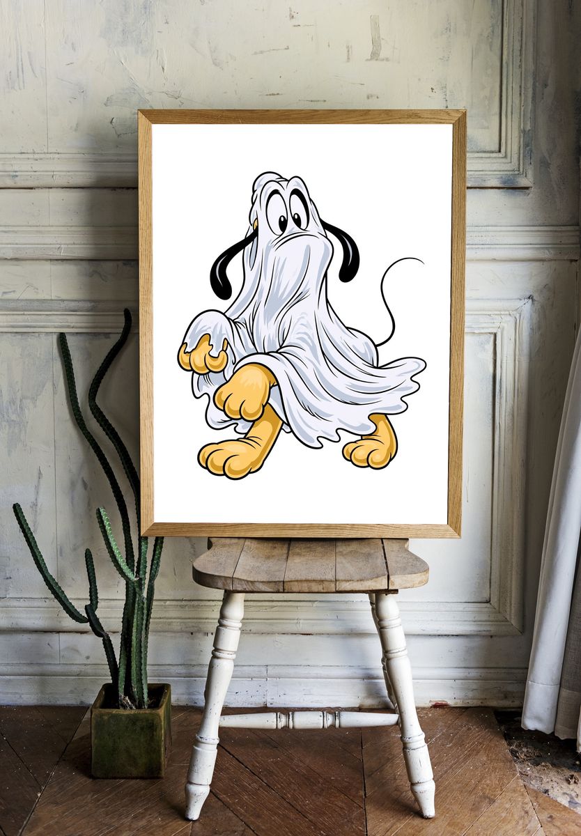 Ghost Dog Cartoon Poster. — room view 1