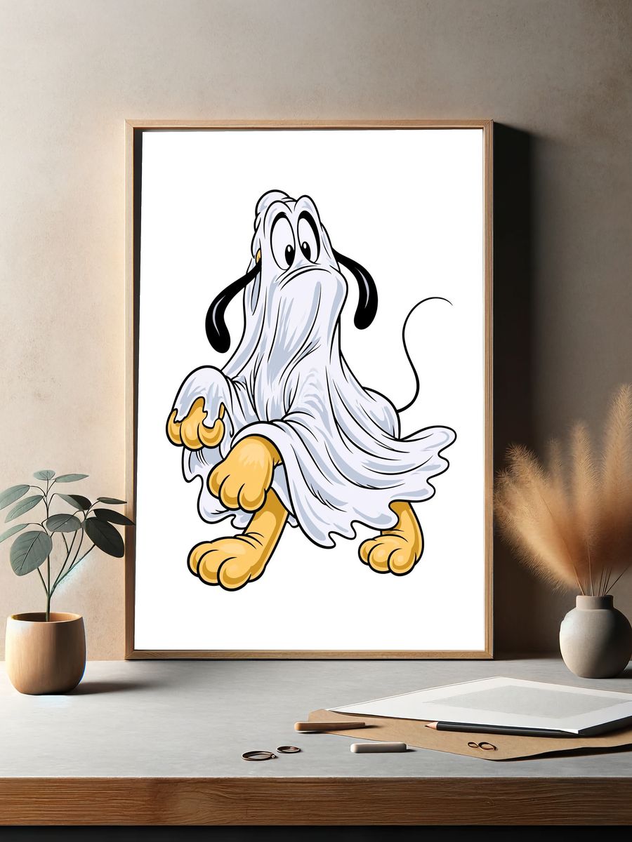 Ghost Dog Cartoon Poster. — room view 2