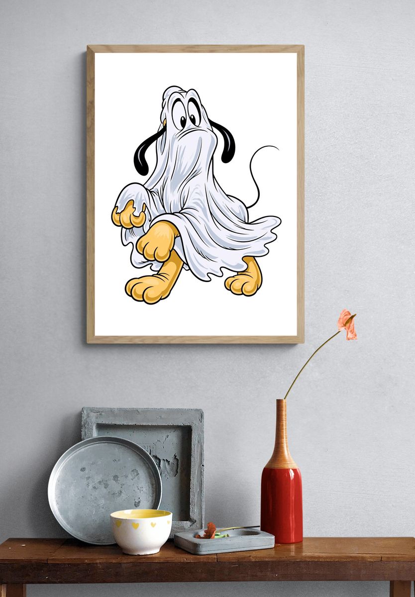 Ghost Dog Cartoon Poster. — room view 3