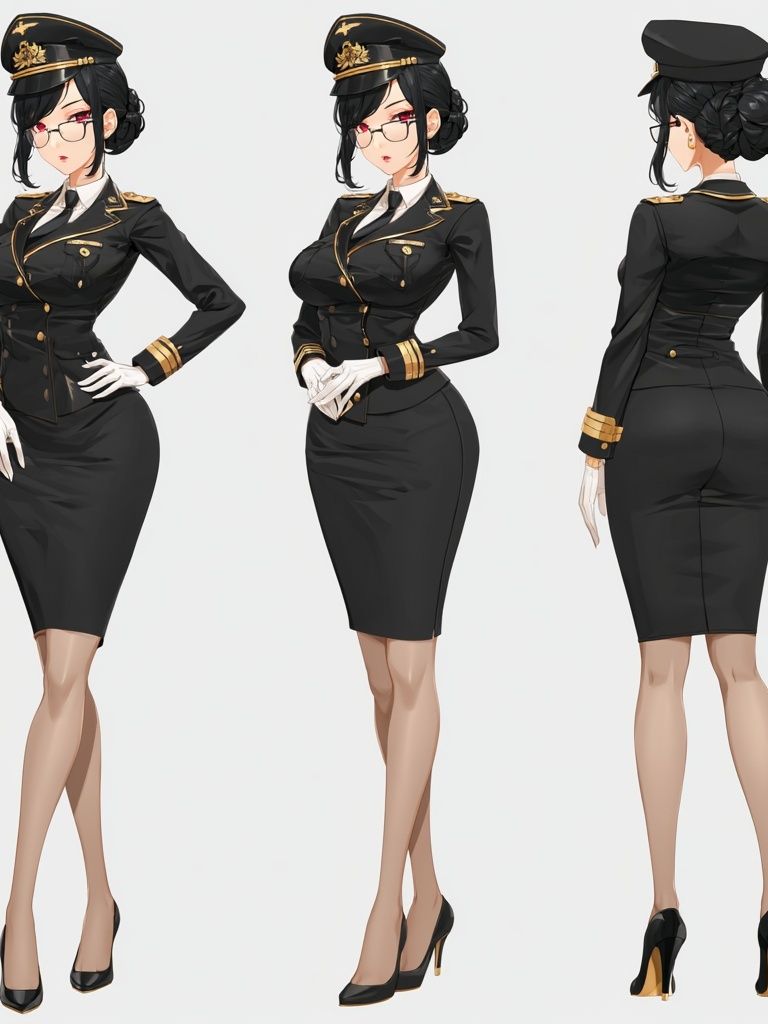 Anime Flight Attendant Fashion Poster. poster — anime art