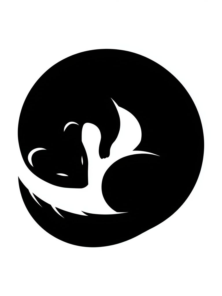 Sleeping Cat Minimalist Print. poster detail