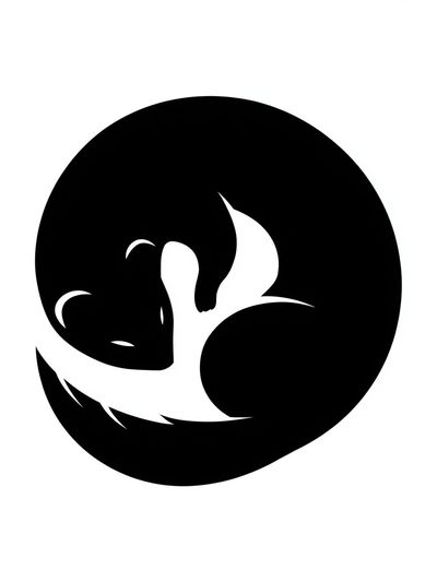 Sleeping Cat Minimalist Print. poster