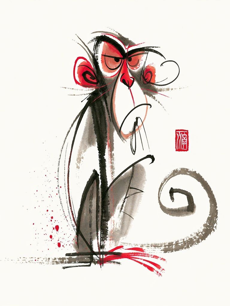 Angry Monkey Ink Poster. poster detail