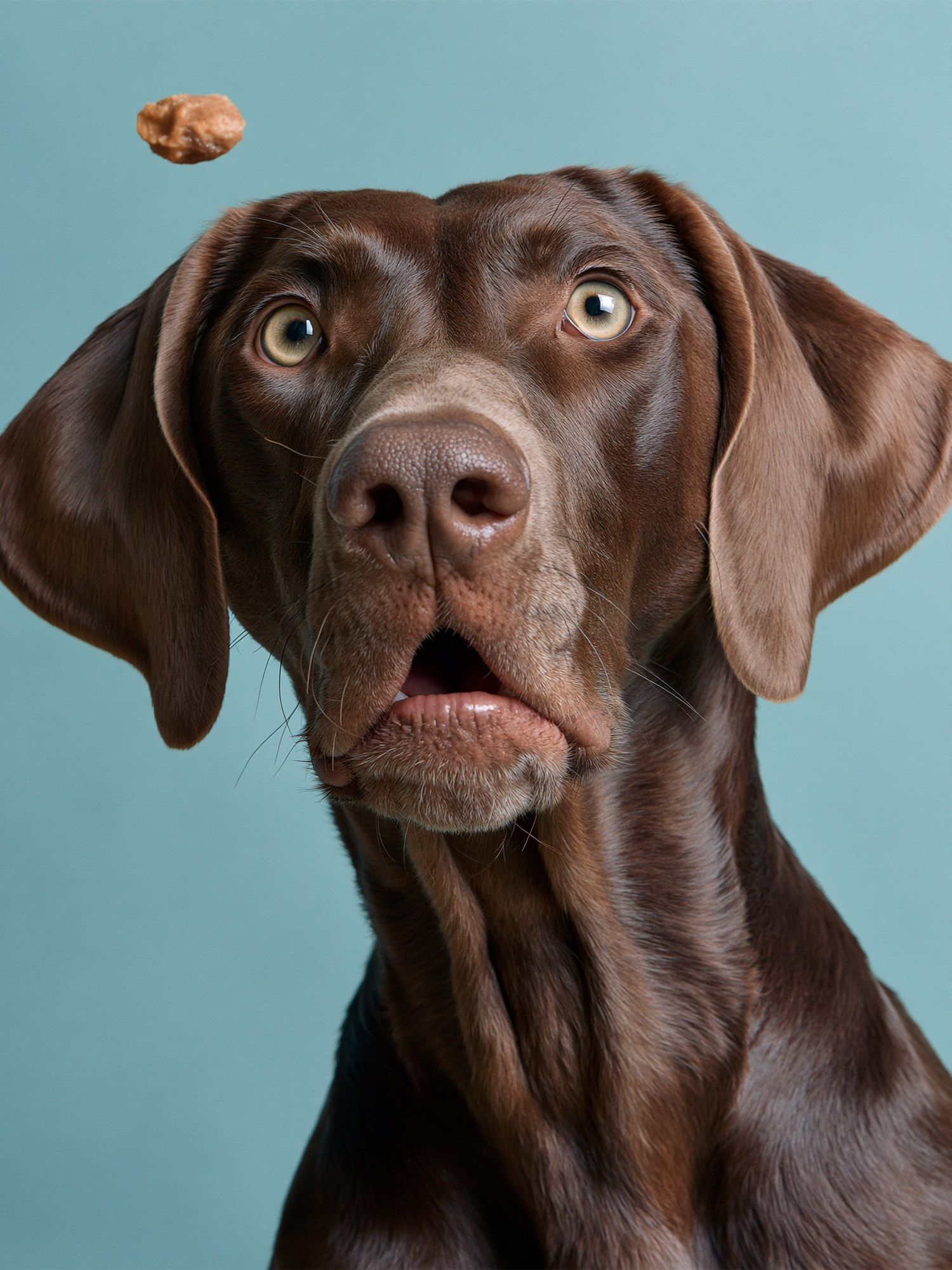 Chocolate Labrador Portrait Poster. poster — animals art