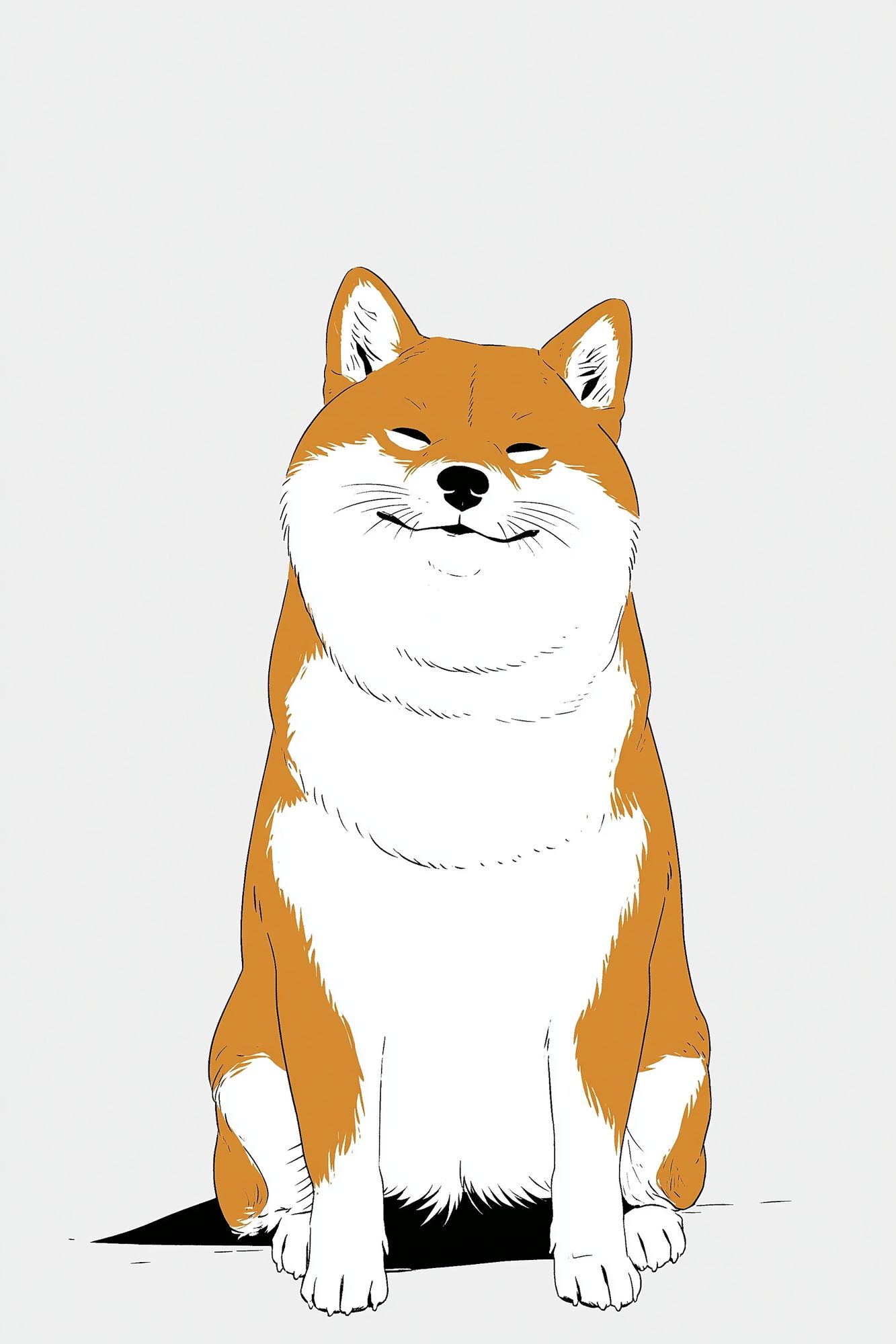 Shiba Inu Minimalist Poster. poster — animals art