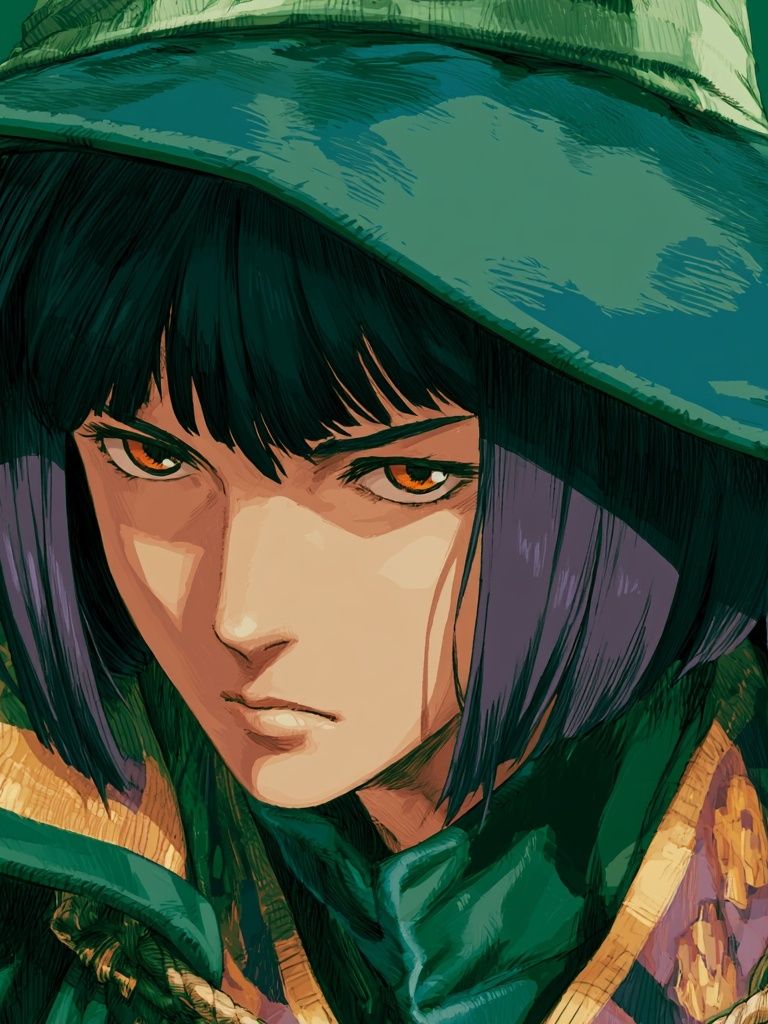 Anime Portrait — Digital Art Print. poster — anime art