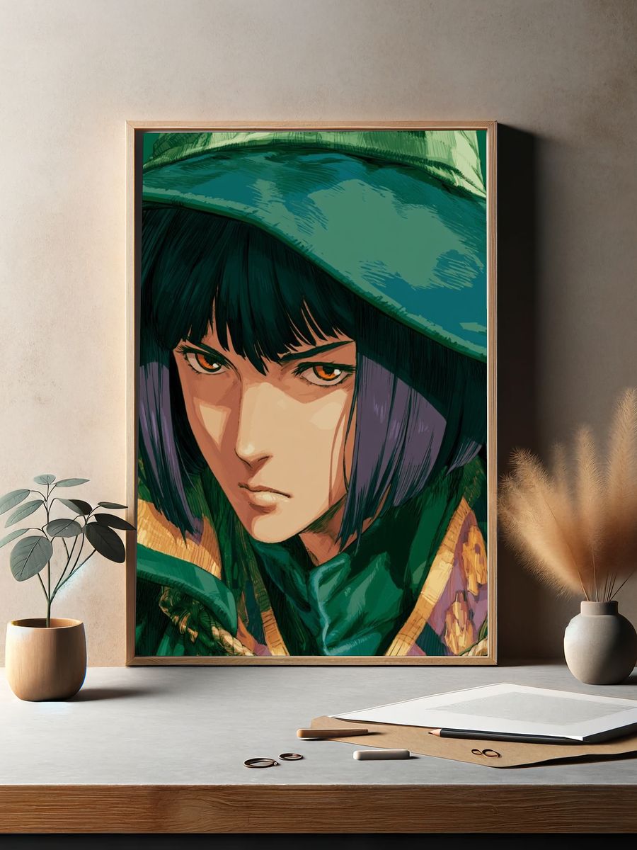 Anime Portrait — Digital Art Print. — room view 2
