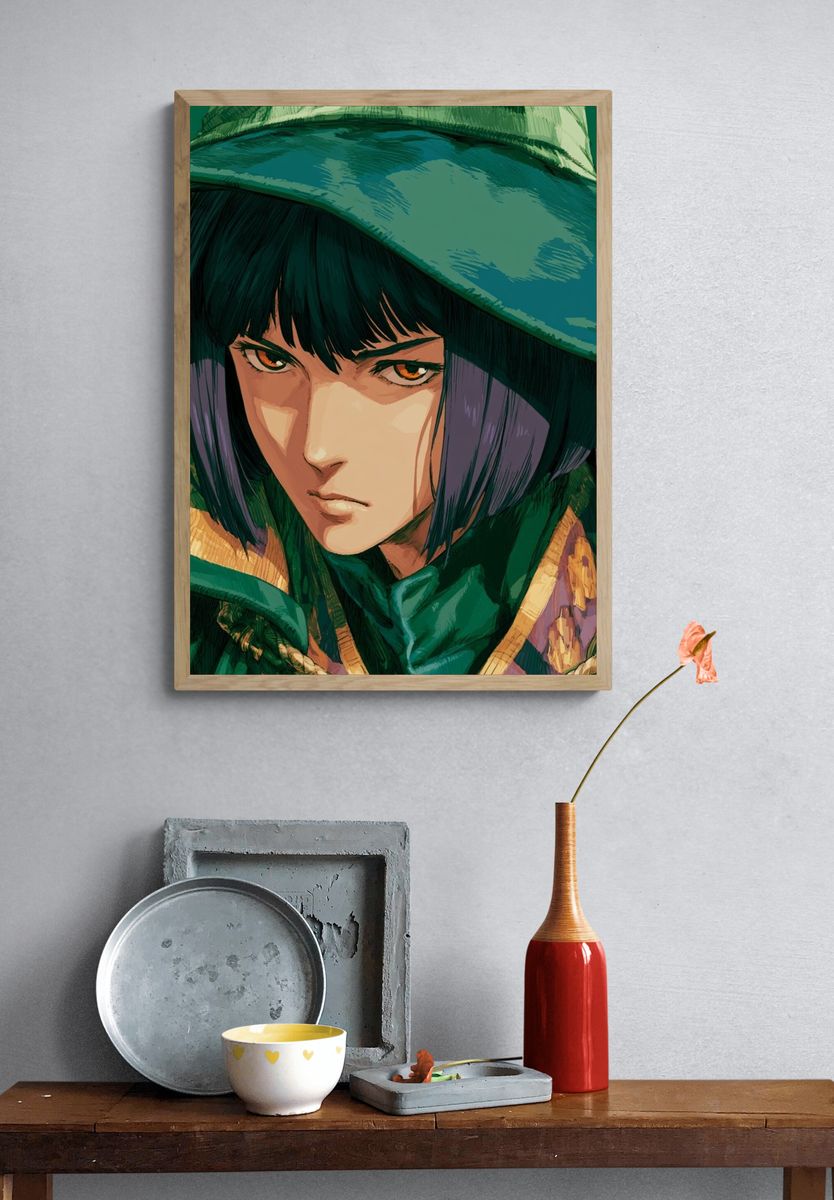 Anime Portrait — Digital Art Print. — room view 3