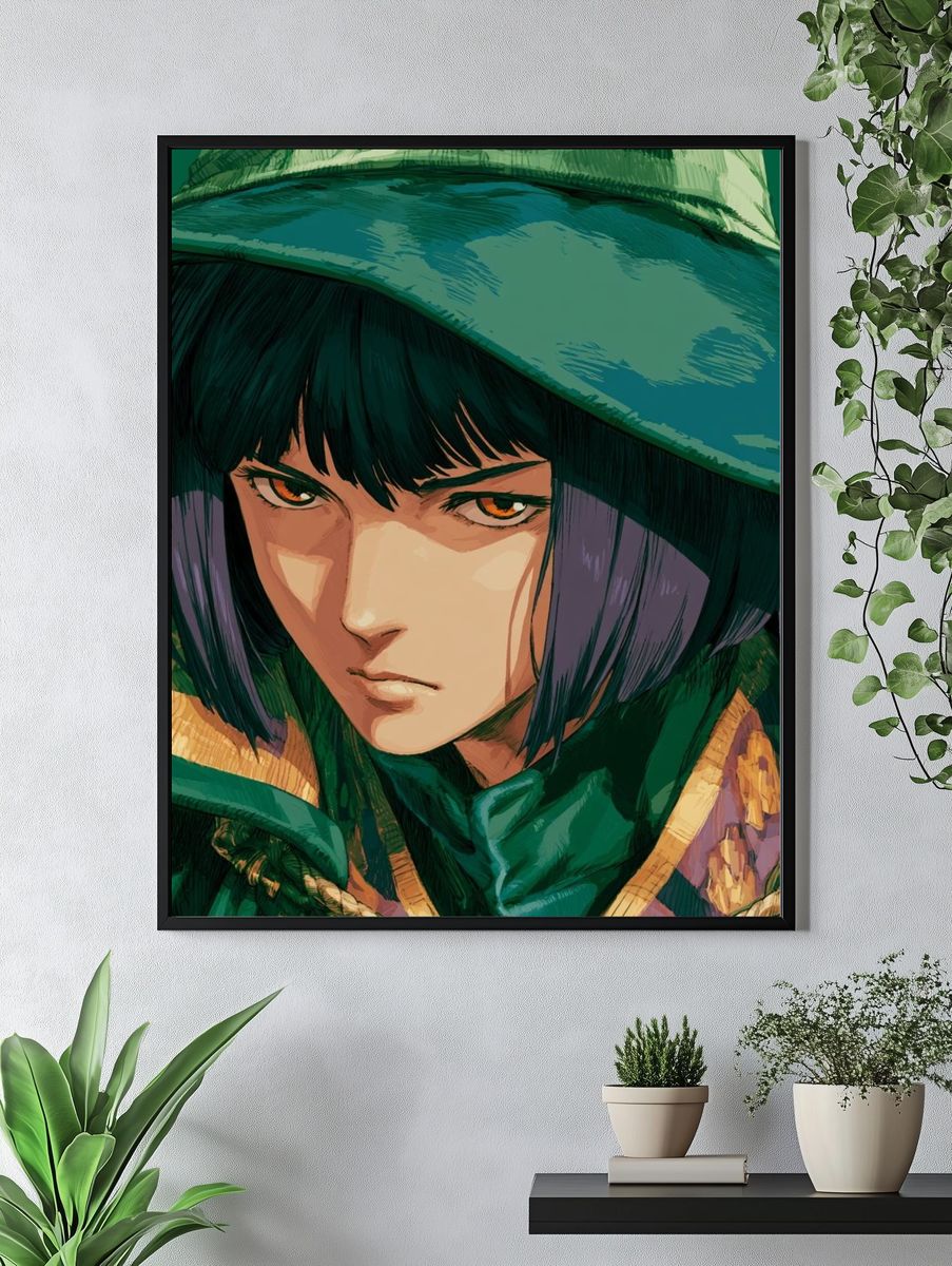 Anime Portrait — Digital Art Print. — room view 4