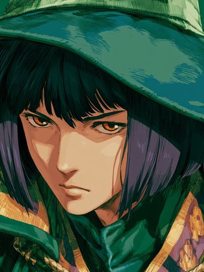 Anime Portrait — Digital Art Print. poster