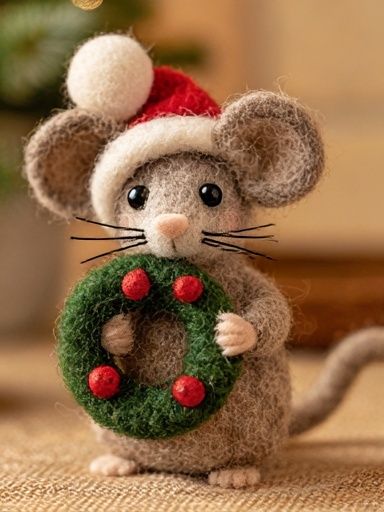 Christmas Mouse Illustration Poster. poster — animals art