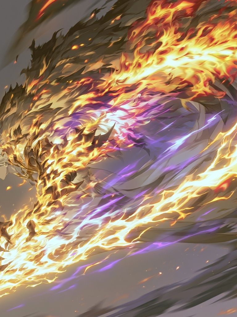 Flame Spirit Anime Print. poster — anime art