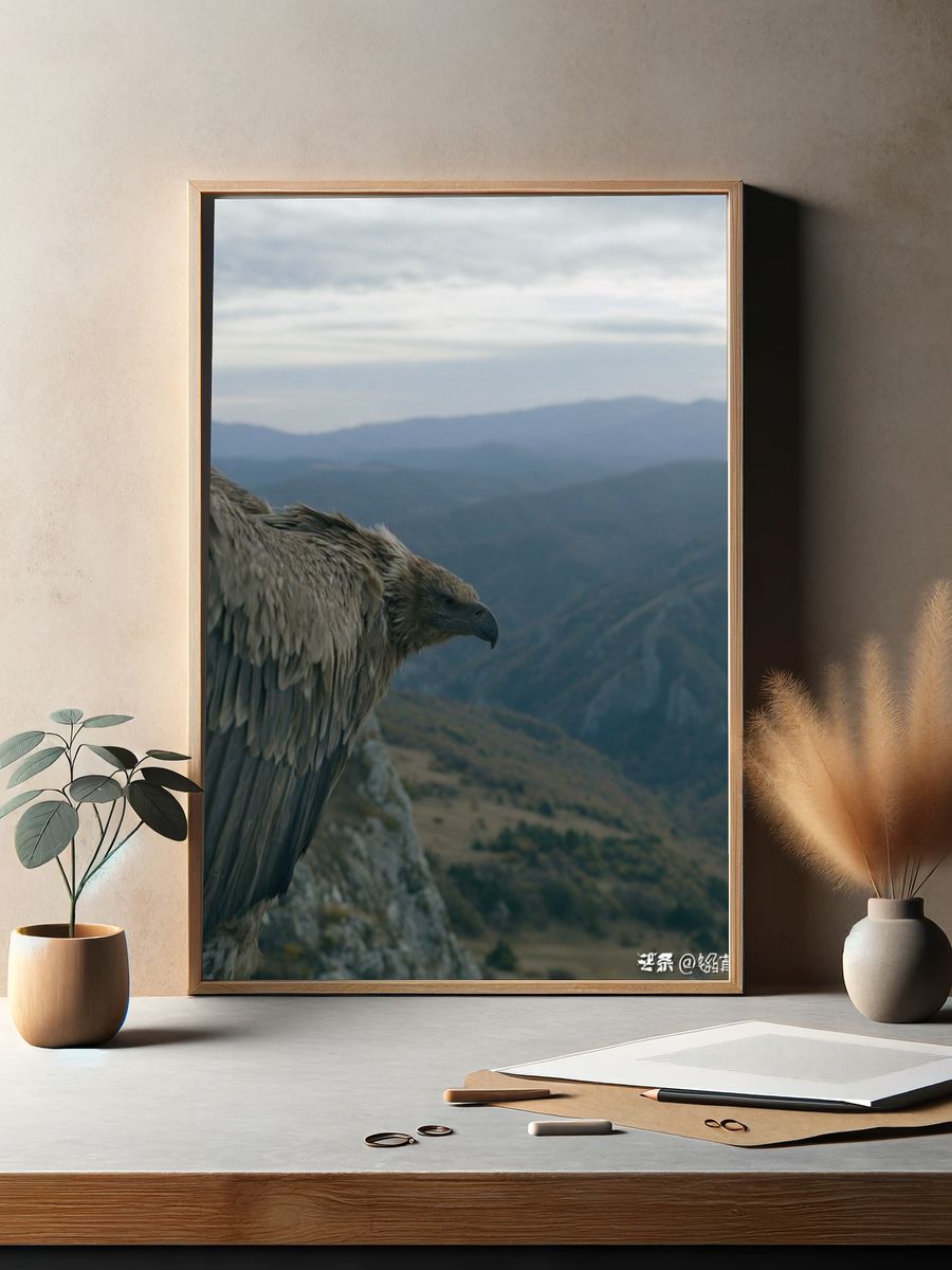 Eagle Over Mountain Valley Poster. — room view 2