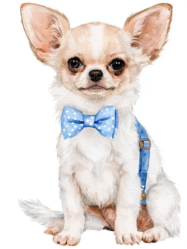 Chihuahua Watercolor Poster. poster detail
