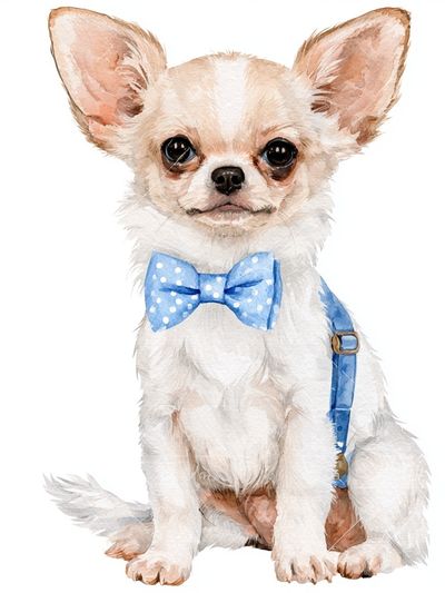 Chihuahua Watercolor Poster. poster