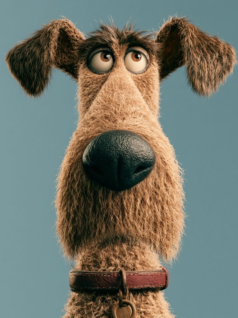 Scruffy Dog Portrait Print. poster detail