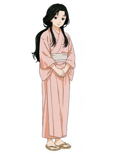 Kimono Girl Illustration Poster. poster
