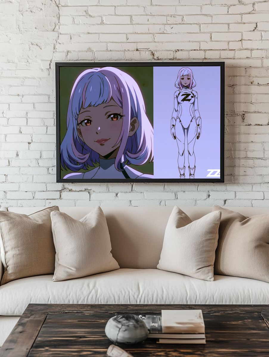 Anime Girl Zeta Illustration Poster. room preview