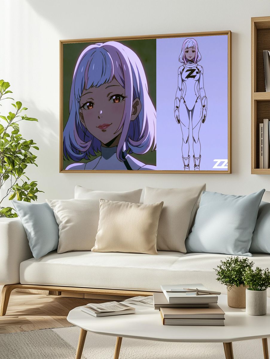 Anime Girl Zeta Illustration Poster. — room view 2