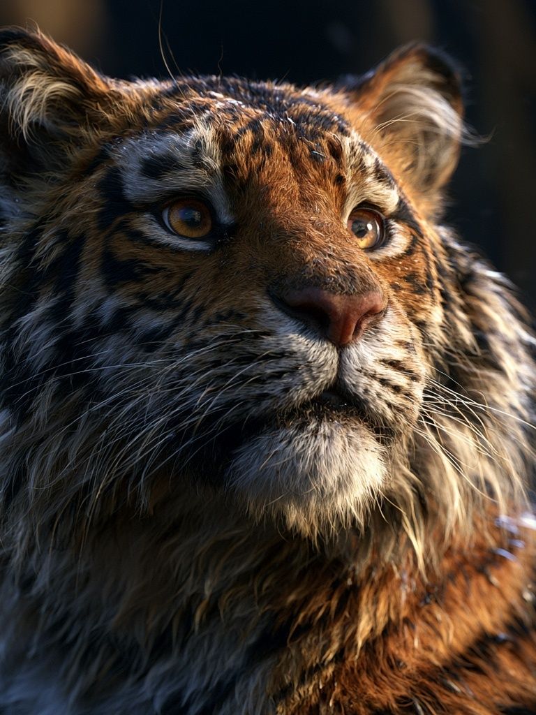 Tiger Cub Portrait Poster. poster — animals art