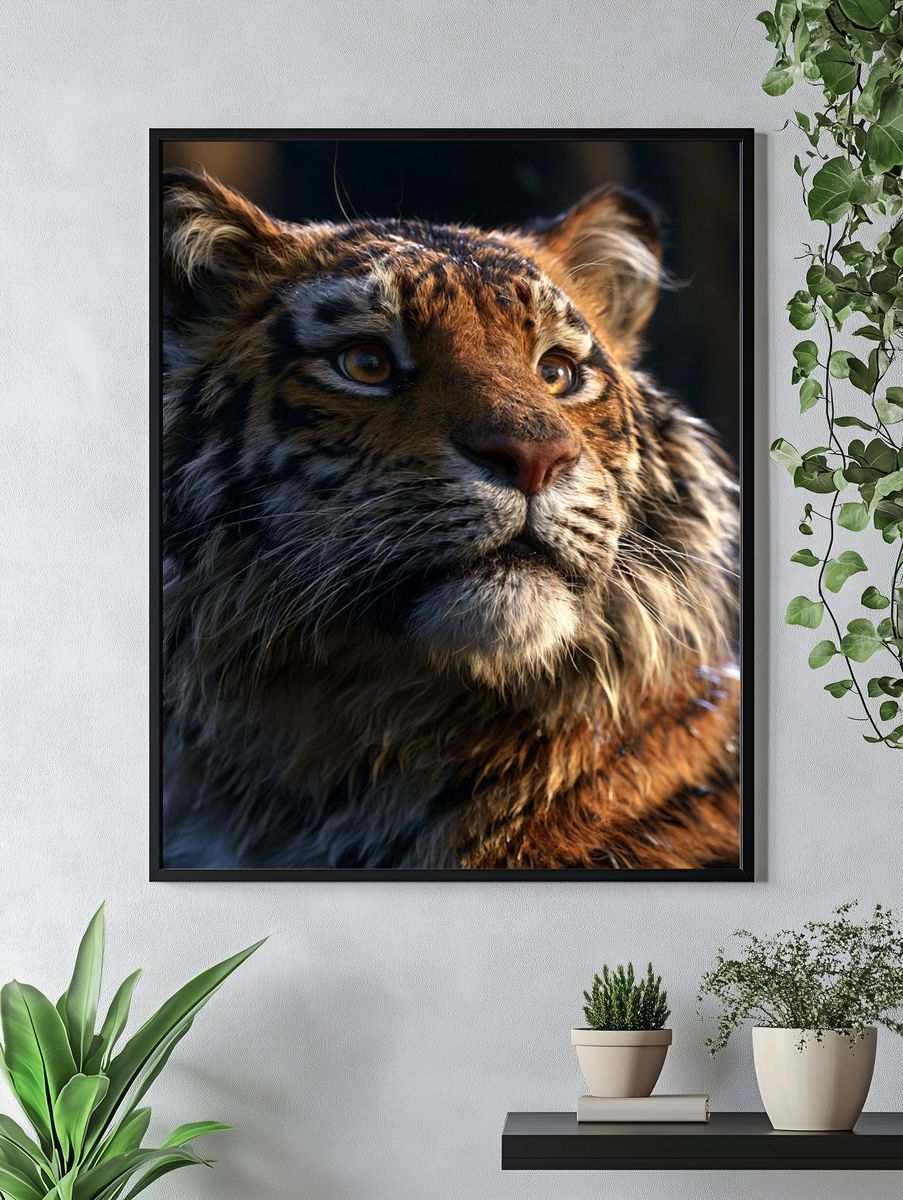 Tiger Cub Portrait Poster. — room view 4