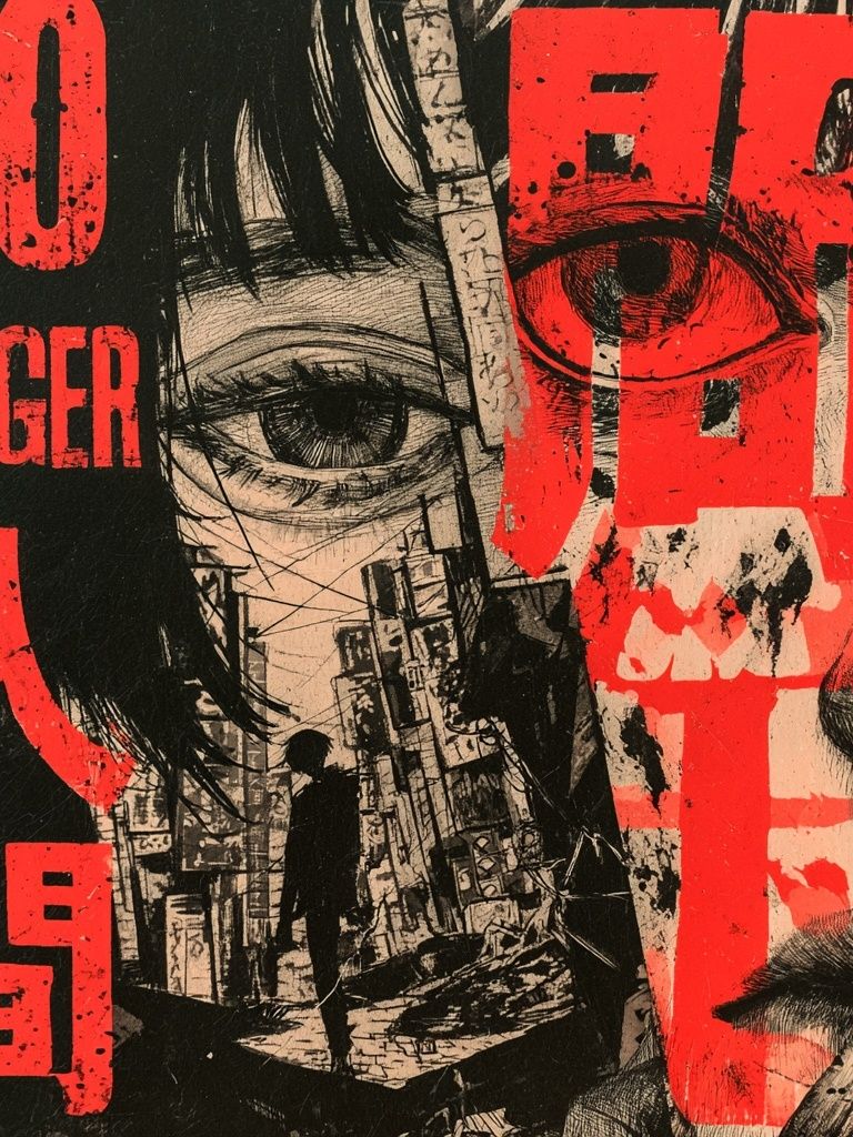 No Longer Human Manga Poster. poster detail