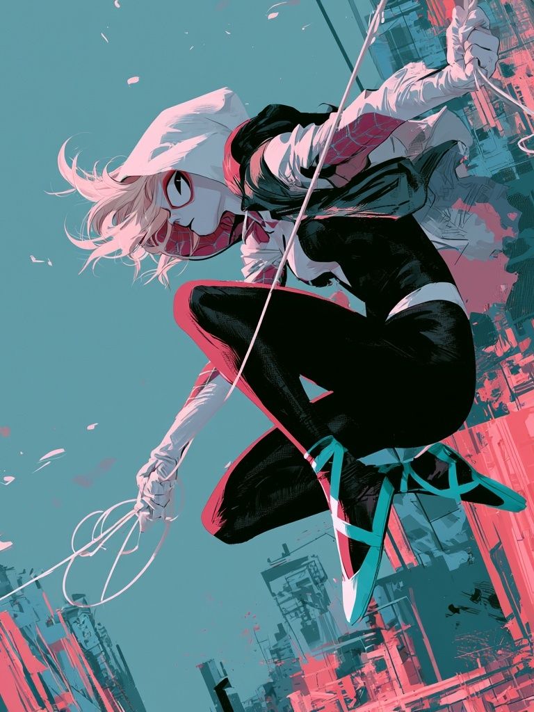 Masked Acrobat Anime Print. poster detail