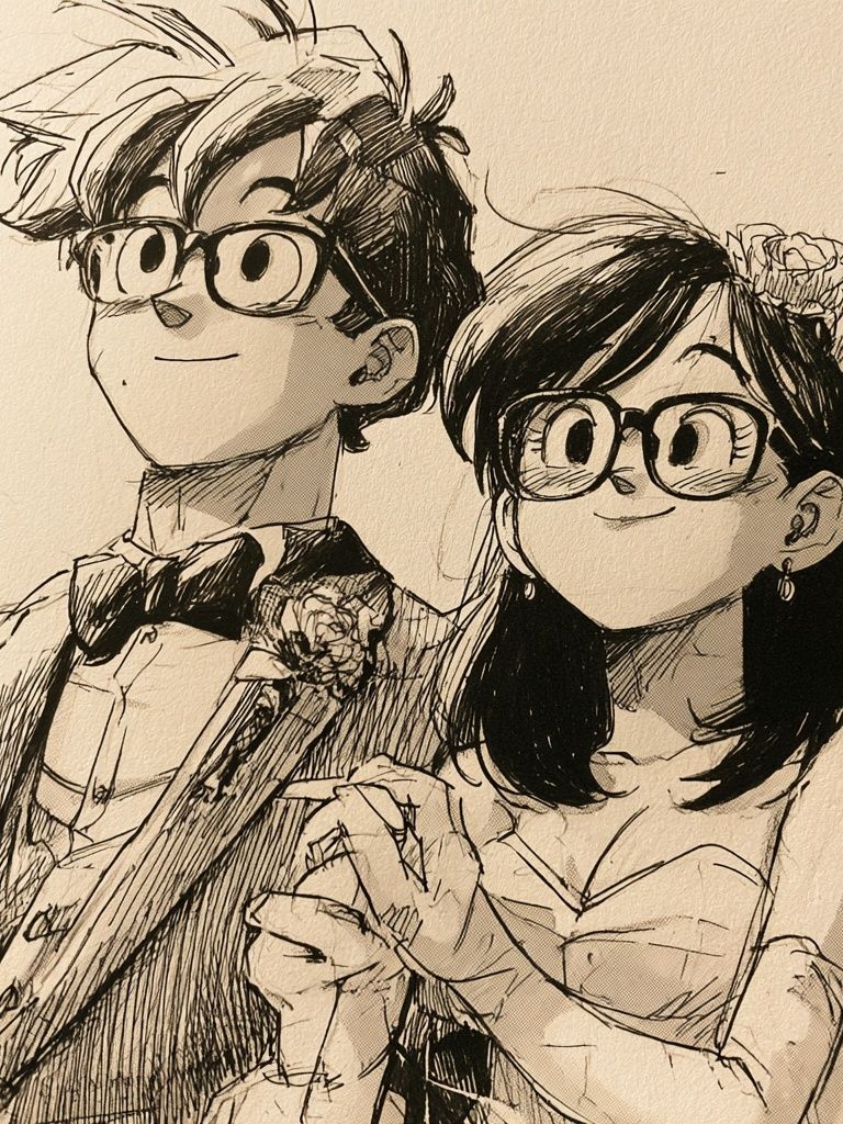 Anime Wedding Portrait Print. poster detail