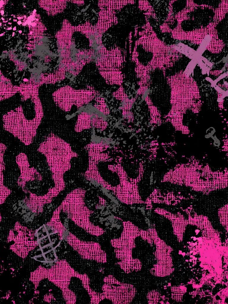 Pink Leopard Print Abstract Poster. poster — animals art